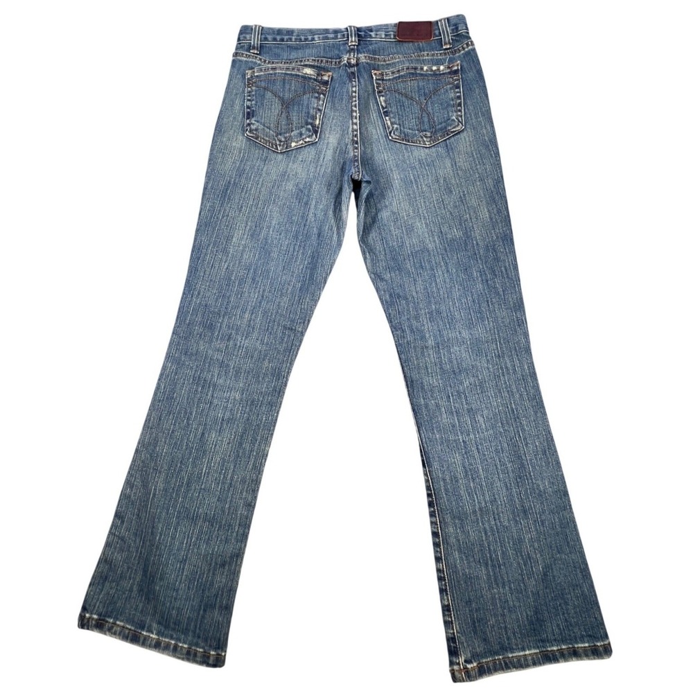 Calvin Klein Blue Low Rise Bootcut Stretch Jeans Womens 8 - Picture 2 of 9
